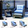 Outdoor Garden Sofa Set, Luxury and Comfortable, Fully Handcrafted, Sturdy and Durable, Five Piece Wicker Sofa Suit